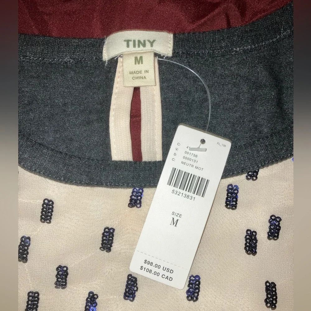 Anthropologie NEW TINY brand sequin tank top shirt tee t-shirt sz M NWT $98 tag - Picture 2 of 4